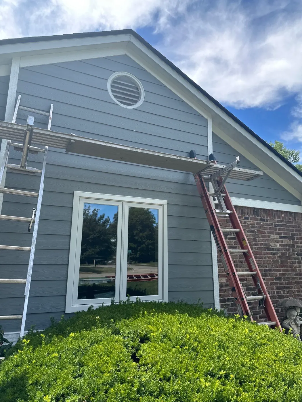 Flashing and seam work in Hickory Ridge Village
